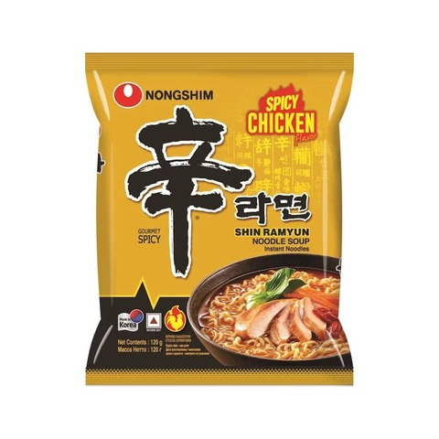 Лапша НОНГШИМ "Shin Ramyun" со вкусом курицы брикет 120 г