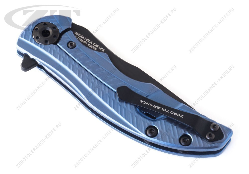 Нож Zero Tolerance 0609BLUBLK First 6 RJ Martin - фотография 