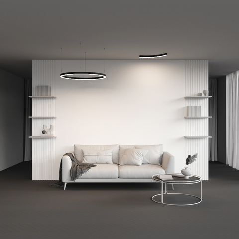 Радиусный профиль Maytoni 35x35 Ø800мм 1/4 круга черный ALM-3535R-B-D-90°-0.8M