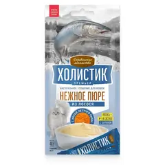 Деревенские лакомства для кошек Нежное пюре из лосося с икрой летучей рыбы 4х10г