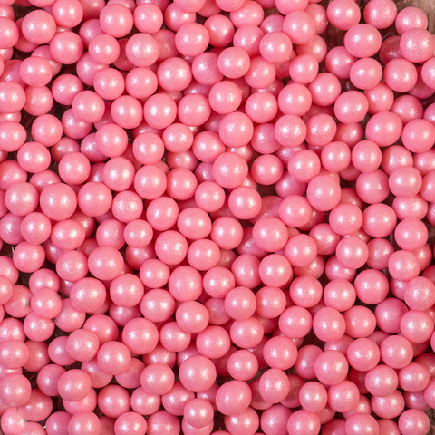 Драже рисовое в глазури Розовый жемчуг 6 мм, кг
