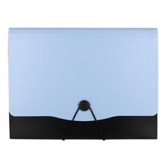 
          Папка-картотека Alingar, A4, 330х250 мм, на пуговице, пластик, 600 мкм, 13 отделений, папка-планшет, голубой клапан