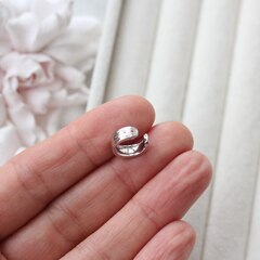 Кафф с отверстием для подвесок 12*5 мм, родий, Ш136