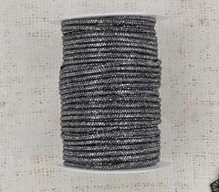 Шнур декоративный со стразами, ш. 4 мм, серый