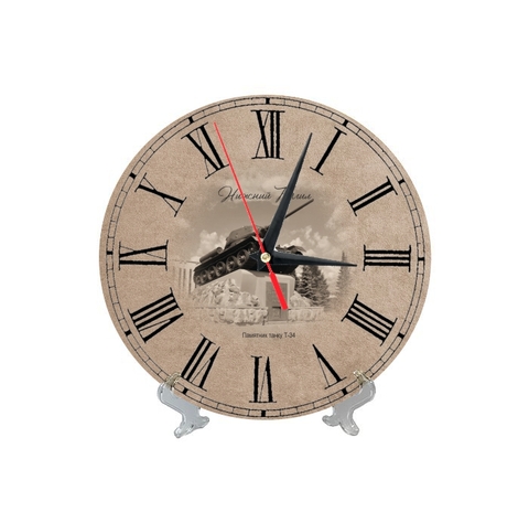 Урал Сувенир - Нижний Тагил часы №0004 Памятник танку сепия