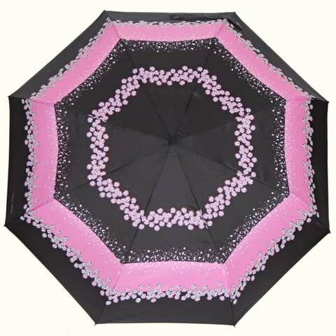 Нежный женский зонтик с розовой полосой
