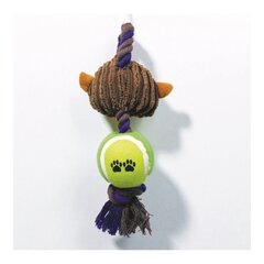 Mpets игрушка мягкая для собак Обезьянка Денис с канатом и мячиком, 24 см