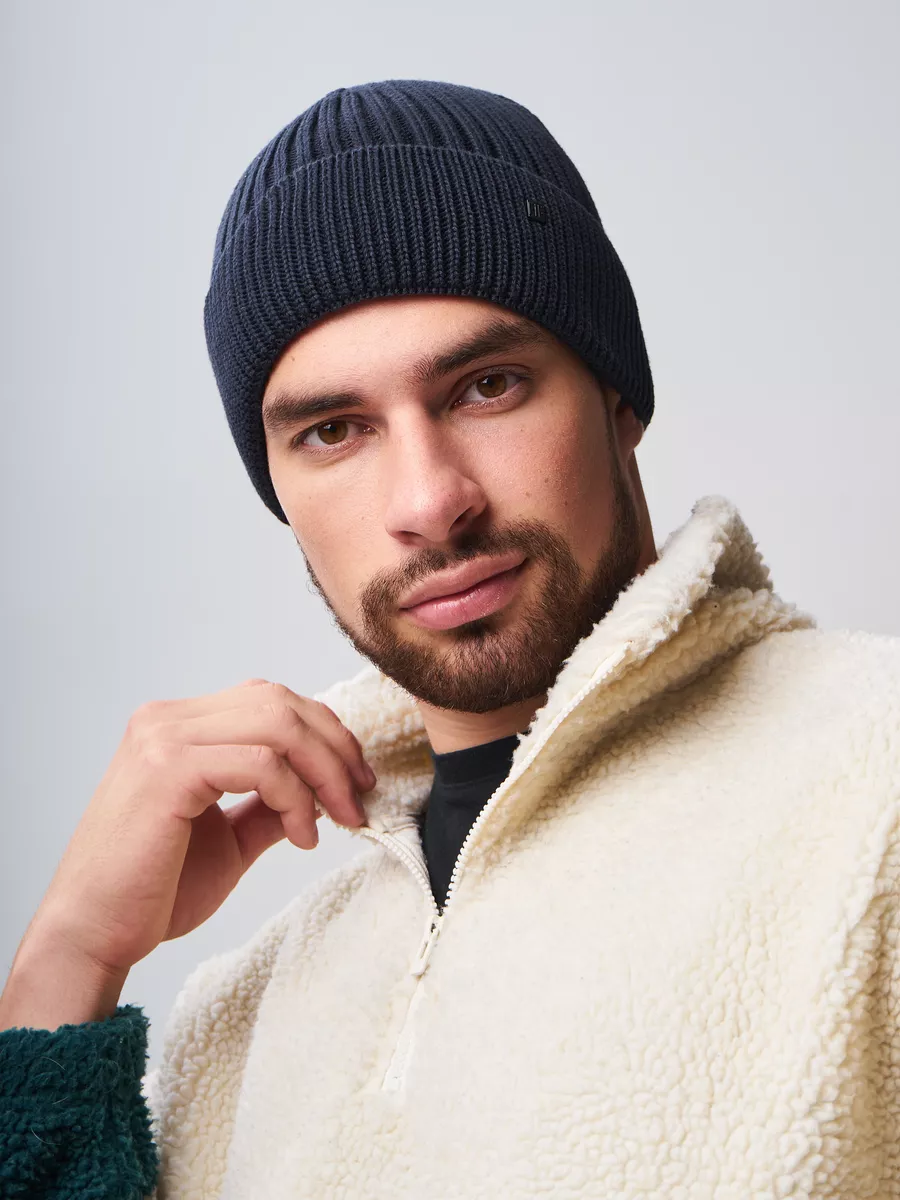 Шапка бини зимняя весенняя с флисом