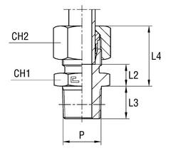 Штуцер FC DL10 NPT 1/4" (в сборе) нерж. CAST