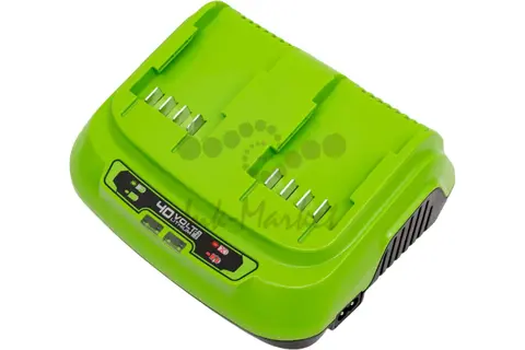 Быстрое зарядное устройство для 2-х аккумуляторов 40V Greenworks 2938807