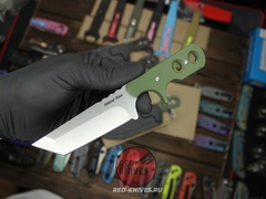 Нож Cold Steel Mini-TAC Tanto Green - зеленая рукоять, ножны, цепочка