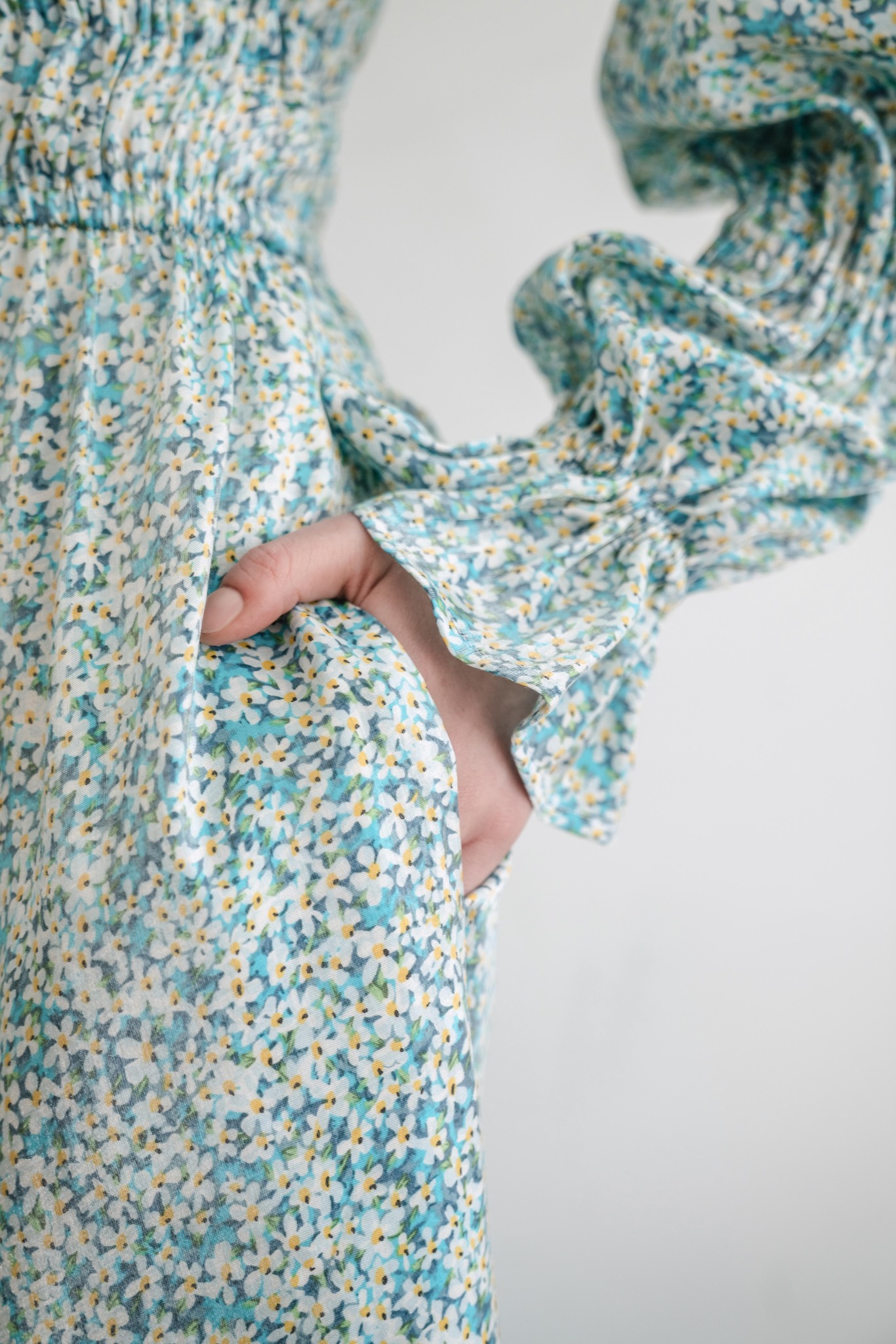 Платье Люси Цветы + косынка