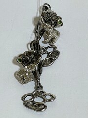Слоники  (серьги из серебра)