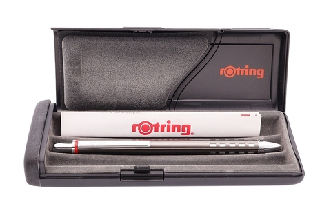 Ручка-роллер Rotring Jazz Capless, автоматическая, бесколпачковая, Chrome Steel (R 502719)
