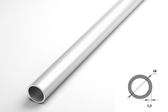 Труба круглая Лука 18*1,2 ТКр 06.2000.501л серебро