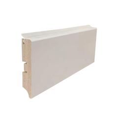 Плинтус МДФ с мягким краем Smartprofile Hide 80А белый под покраску 16x80х2400 мм