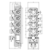 Gessi 09268#031 Встраиваемая часть для термостатического смесителя на 4 независимых выхода Хром