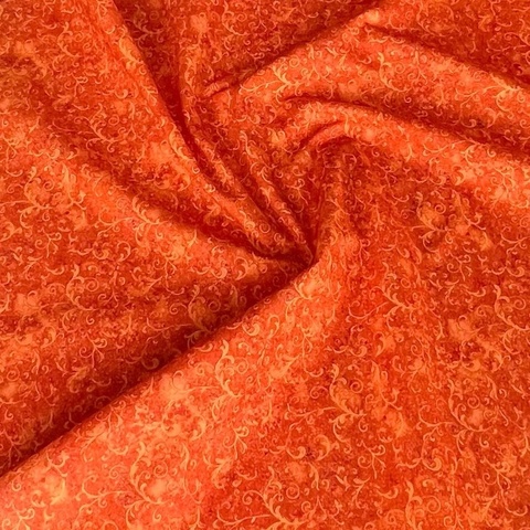 ВИТИЕВАТЫЙ УЗОР, ОРАНЖЕВЫЙ - 100% ХЛОПОК