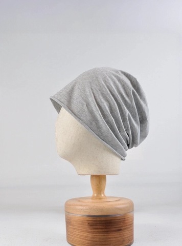 Картинка шапка-бини Skully Wear DDM-333 light heather grey - 7