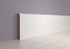 Плинтус МДФ ламинированный Лука Пл 80 МДФ.2400.24016 белый 16x80х2400 мм