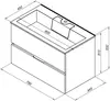 Aquanet 242610 Тумба с раковиной Алвита 80 цв.серый антрацит (242610)