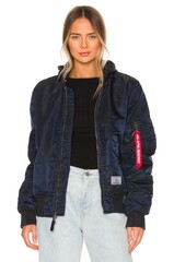 Куртка Alpha Industries MA-1 Hooded Battlewash Rep. Blue (Синий)