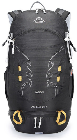 Картинка рюкзак туристический Ai One 1869 black-yellow - 4