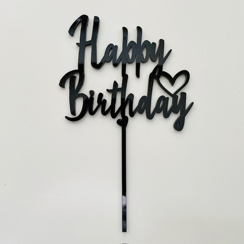 Топпер Happy Birthday1 пл.черный