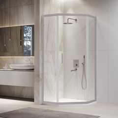 RGW 38088699-111 Душевой уголок  90*90*195 RGW PA-86-S Трапеция/Сатин/Прозрачное/6 мм фото