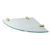 WasserKRAFT K-533BRUSHED GOLD Полка  стеклянная угловая
