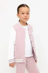 жакет  для девочки  КР 302675/розовый лед