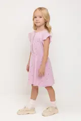 платье  для девочки  КР 5792/фламинго,мини розочки