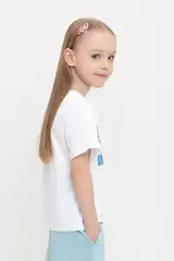 фуфайка  для девочки  К 302350/белый,небесный
