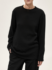 Лонгслив "Фуфайка". Черный