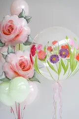 Сет гелиевых шаров Цветочный рай