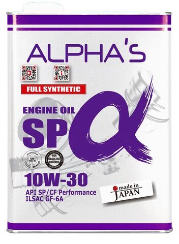 Масло моторное ALPHA'S 809144 10W-30 SP/CF 4L