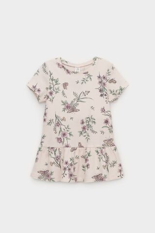 туника  для девочки  КР 302714-1/розовый,полевые бабочки к553