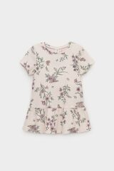 туника  для девочки  КР 302714-1/розовый,полевые бабочки к553