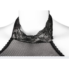 Эротическое белье, кэтсьют с доступом и открытой грудью, OS, черный