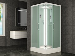 Душевая кабина Esbano (Эсбано) ES-L90CKR, с низким поддоном, с электрикой и LED освещением, 90х90х210