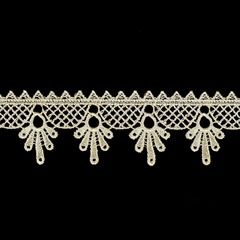 Кружево плетёное, ш. 4,3 см, бежевый