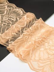 Эластичное кружево бежевое ширина 19 см