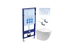 Aquatek SET Aquatek ЕВРОПА-015 4в1 SET Aquatek ЕВРОПА-015 4в1 (рама Aquatek Standard INS-0000012 с клавишей KDI-0000015 и крепежом KKI-0000002+унитаз AQ1901-00 с тонким сиденьем sc) фото