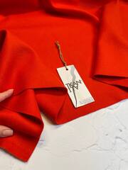 Пальтовая однотонная двойная шерсть (Stella McCartney, 100%шерсть, Пламенный оранжевый, 133)