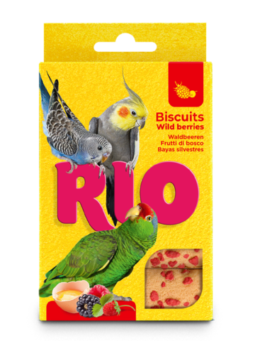 Rio лакомство бисквиты для птиц с лесными ягодами 5х7 г