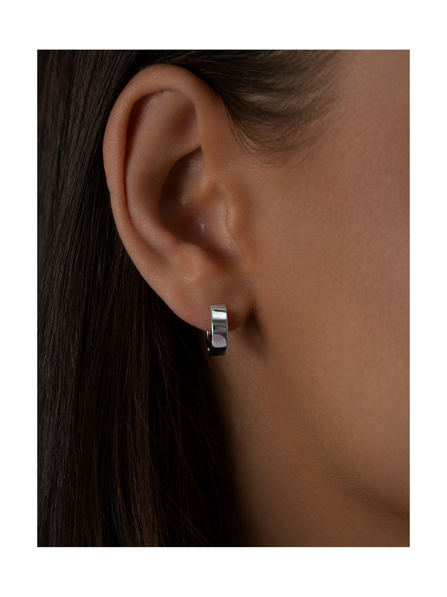 Серьги-колечки Широкие полосы