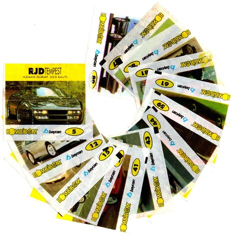 Вкладыши от жвачки Bombibom 3 серия (1-90) 13 штук без повторов