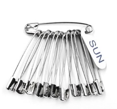 Булавки английские, №2, L 38 мм, SUN, 10х12 шт, пр-во Китай