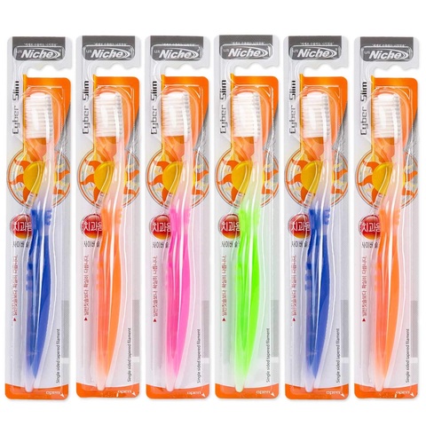 Niche «Cyber slim” Зубная щетка с мягкими двухуровневыми щетинками, Корея