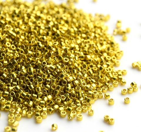 DB-1835 Бисер цилиндрический Миюки делика 11/0 Цедра гальванизированный /Miyuki delica 11/0 Duracoat Galvanized Zest